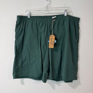 Duck Camp Mens Scout Shorts 2X Gator Green NWT 7 Inch Inseam Nylon Swim